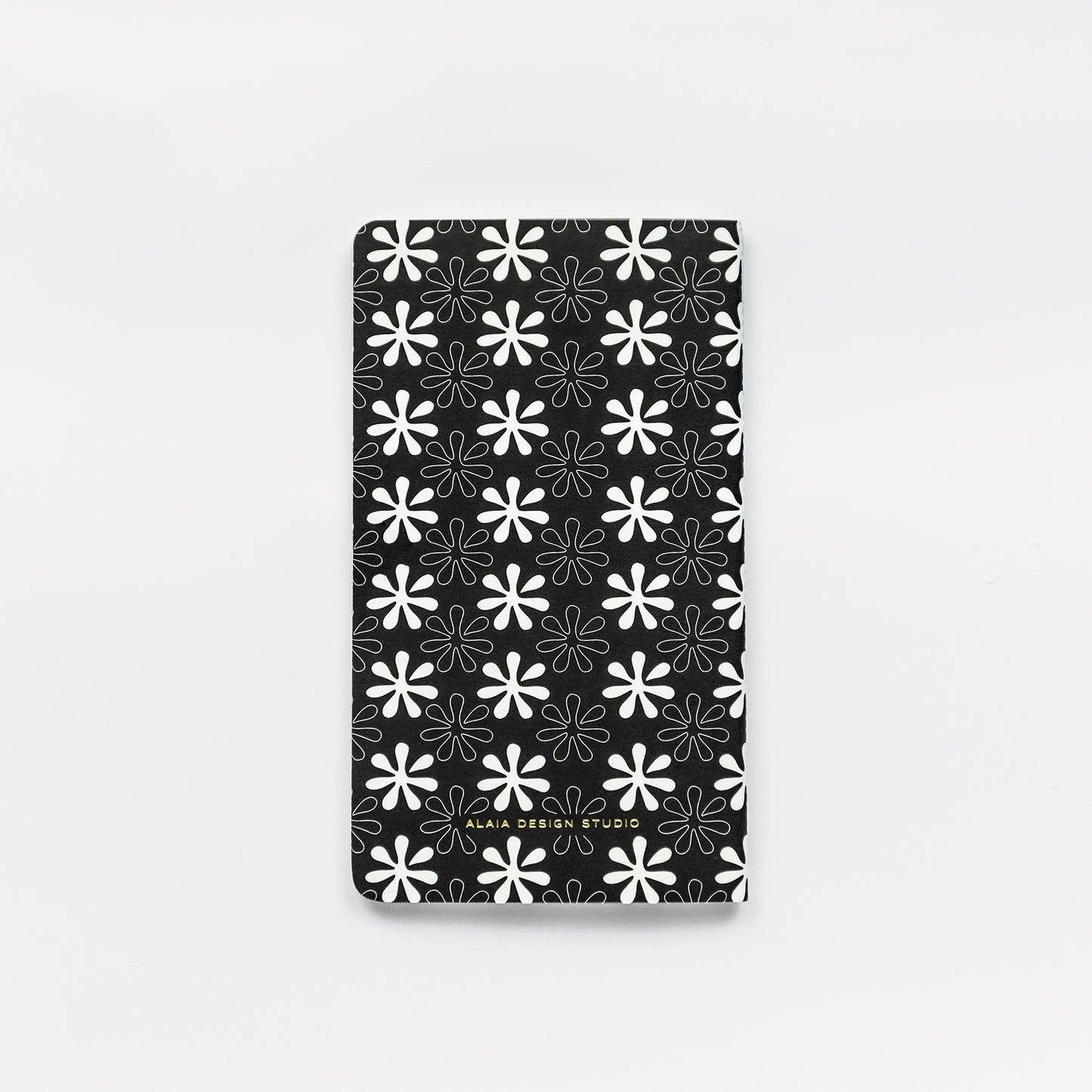 Black Floral Notebook