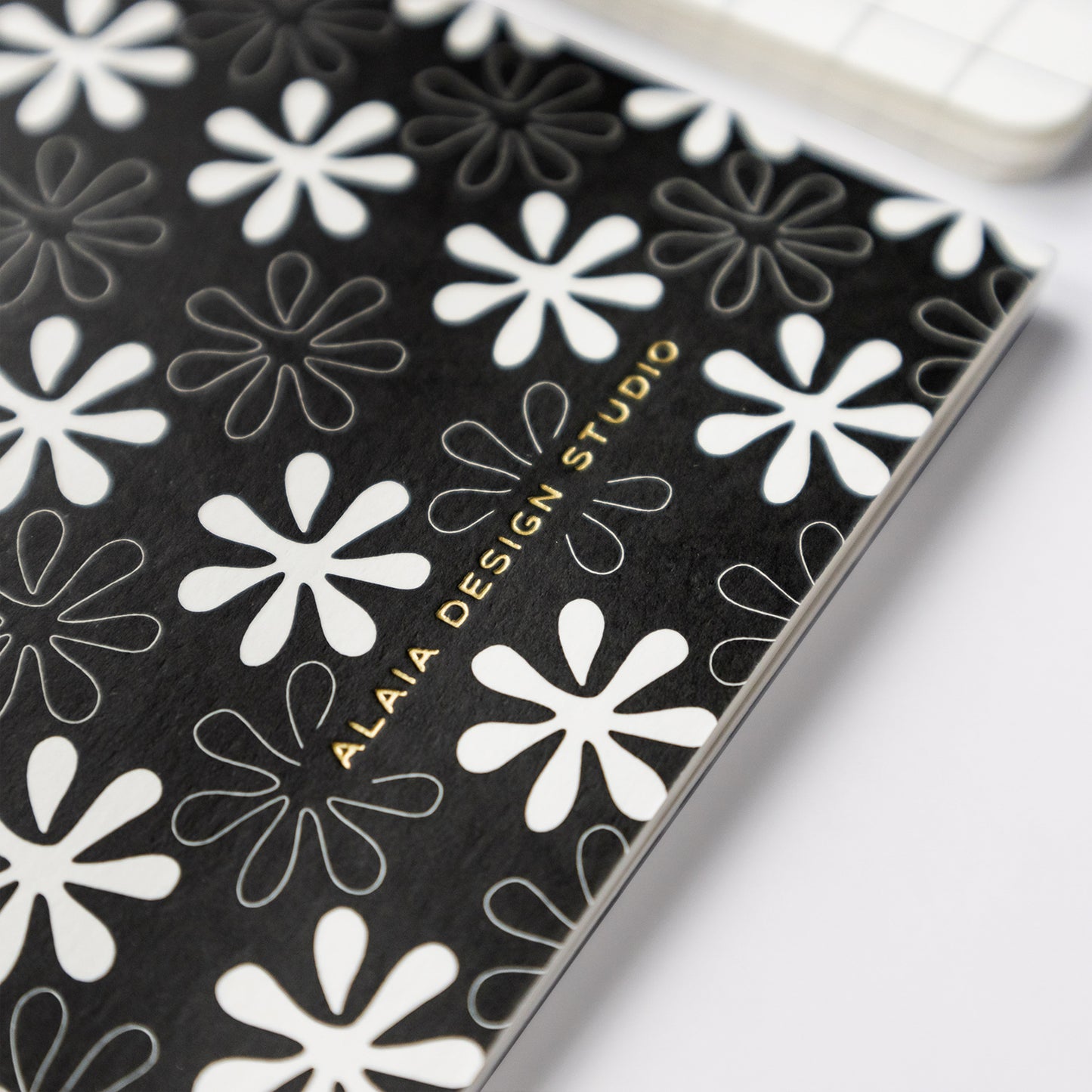 Black Floral Notebook