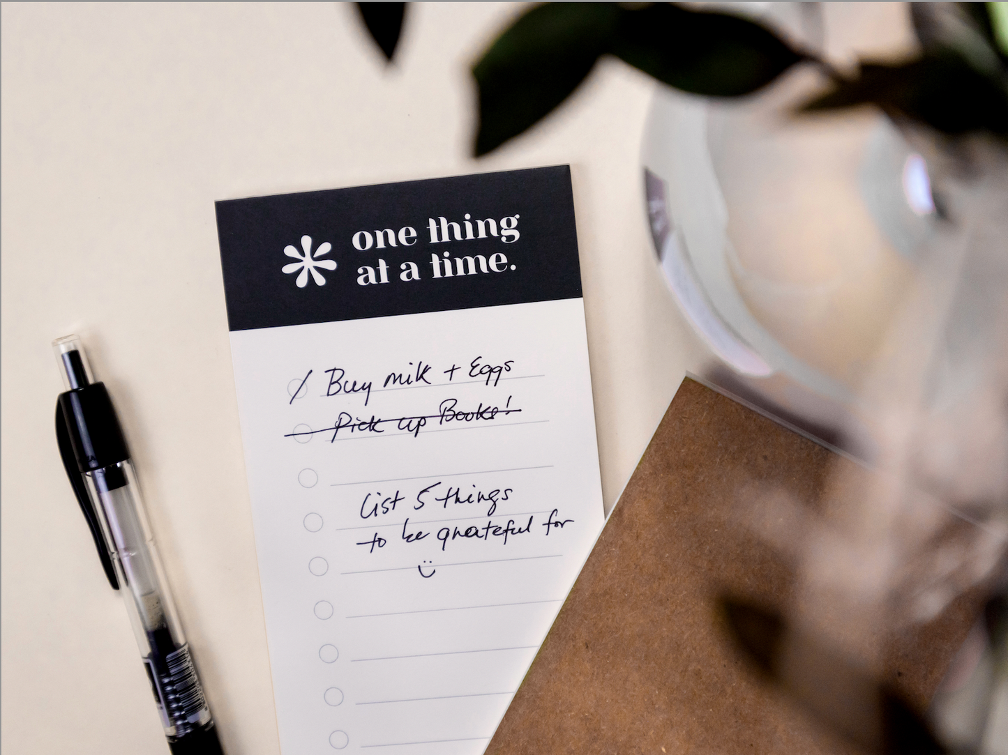 One Thing At A Time Memo Pad